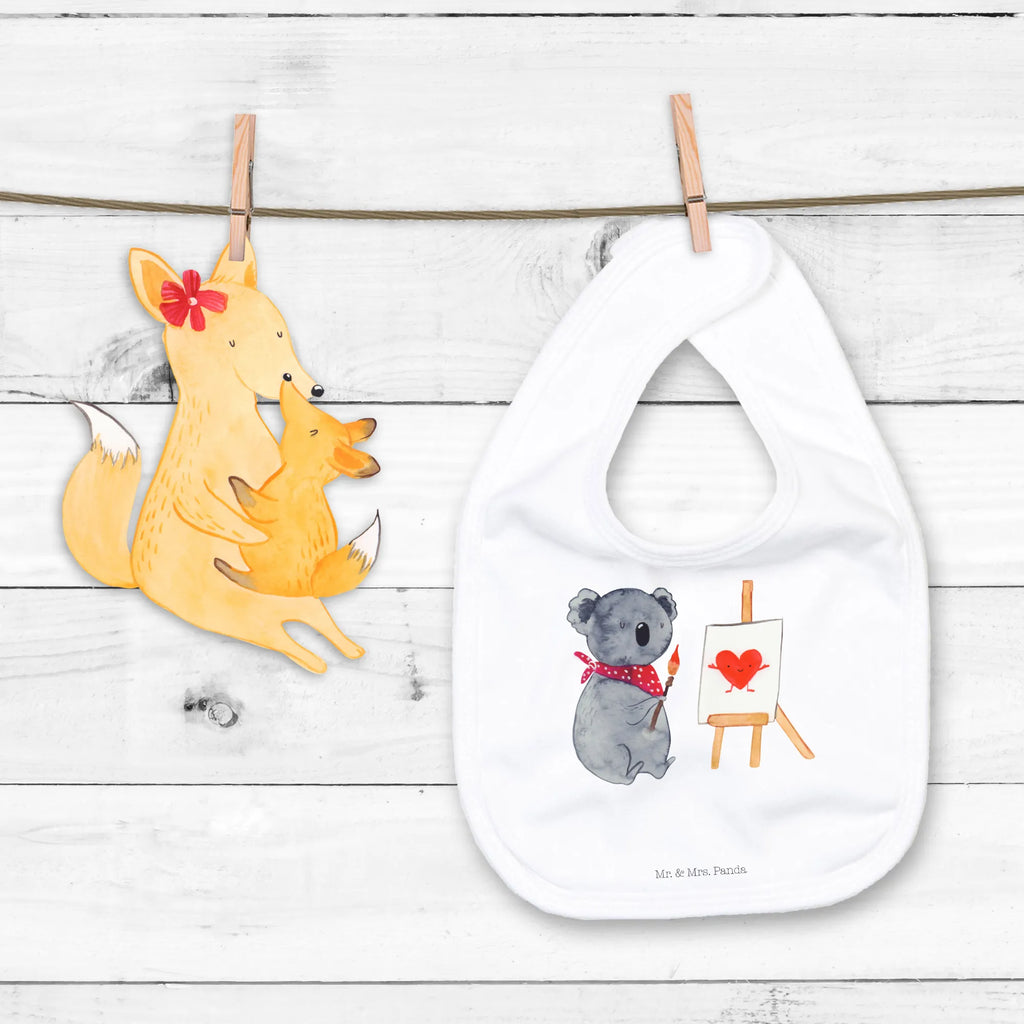 Organic Babylätzchen Koala Künstler Baby, Lätzchen, Spucktuch, Sabberlätzchen, Klettlätzchen, Babygeschenk, Baby Lätzchen, Geschenk für Geburt, Geschenk zur Geburt, Baby Spucktuch, Babyausstattung, Geschenkidee für Babyparty, Koala, Koalabär, Liebe, Liebensbeweis, Liebesgeschenk, Gefühle, Künstler, zeichnen