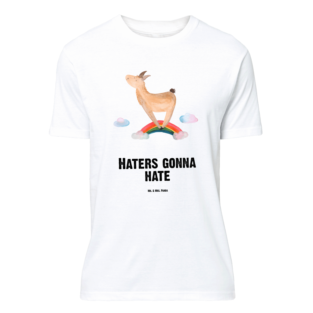 T-Shirt Standard Lama Regenbogen T-Shirt, Shirt, Tshirt, Lustiges T-Shirt, T-Shirt mit Spruch, Party, Junggesellenabschied, Jubiläum, Geburstag, Herrn, Damen, Männer, Frauen, Schlafshirt, Nachthemd, Sprüche, Lama, Alpaka, Lamas, Regenbogen, Haters gonna hate, Haters, Selbstständig, Außenseiter, Schule, Abi, Hobby, Wolkenland, Freiheit