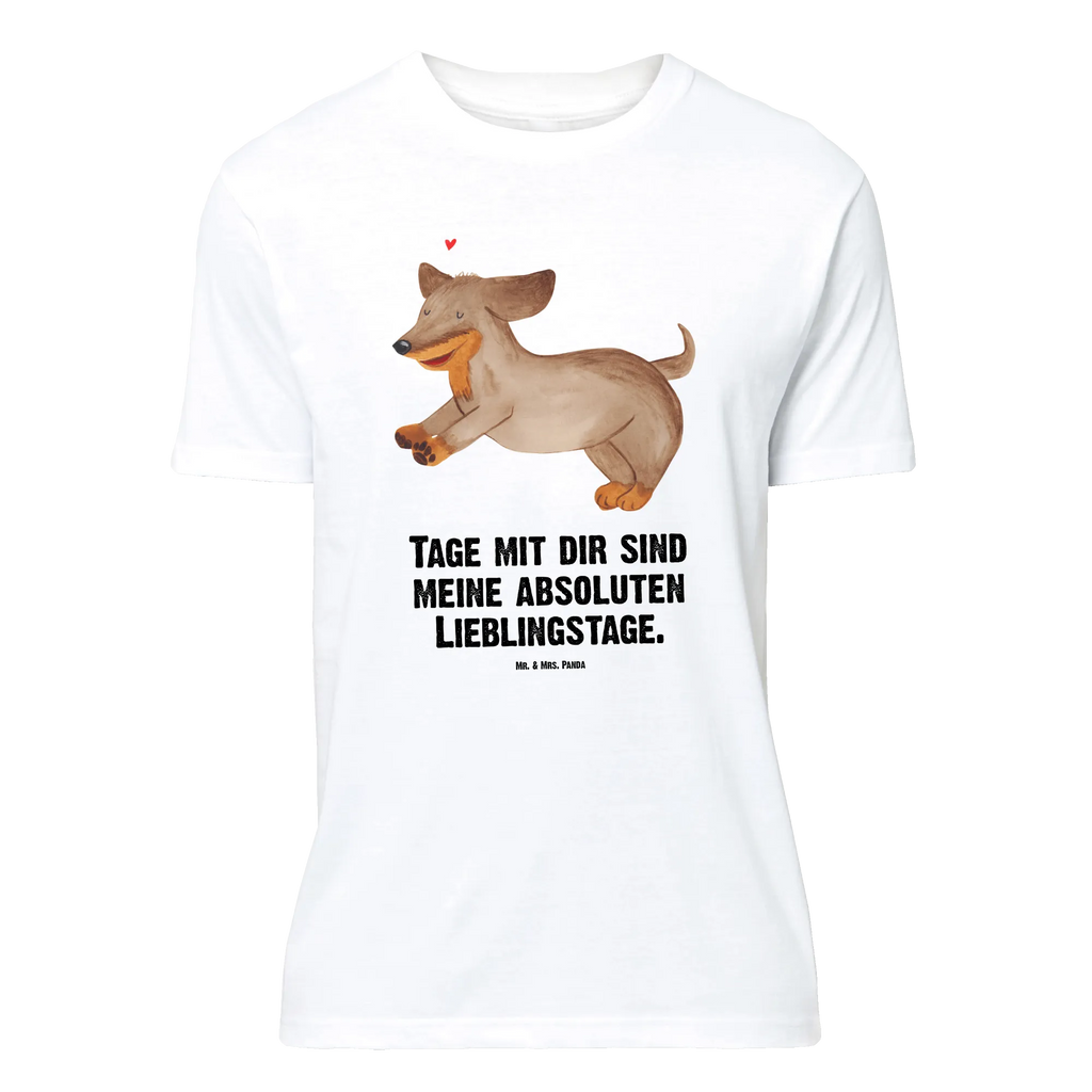 T-Shirt Standard Hund Dackel fröhlich T-Shirt, Shirt, Tshirt, Lustiges T-Shirt, T-Shirt mit Spruch, Party, Junggesellenabschied, Jubiläum, Geburstag, Herrn, Damen, Männer, Frauen, Schlafshirt, Nachthemd, Sprüche, Hund, Hundemotiv, Haustier, Hunderasse, Tierliebhaber, Hundebesitzer, Hunde, Dackel, Dachshund, happy dog