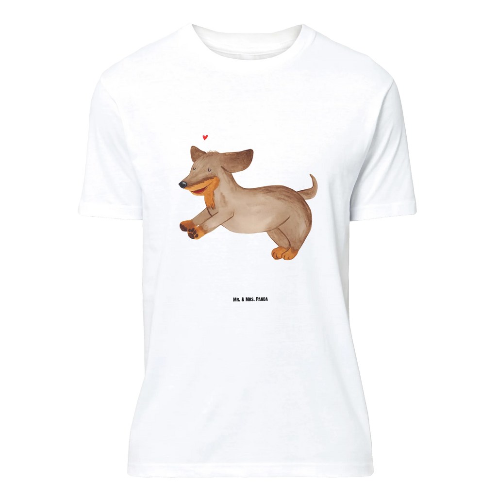 T-Shirt Standard Hund Dackel fröhlich T-Shirt, Shirt, Tshirt, Lustiges T-Shirt, T-Shirt mit Spruch, Party, Junggesellenabschied, Jubiläum, Geburstag, Herrn, Damen, Männer, Frauen, Schlafshirt, Nachthemd, Sprüche, Hund, Hundemotiv, Haustier, Hunderasse, Tierliebhaber, Hundebesitzer, Hunde, Dackel, Dachshund, happy dog