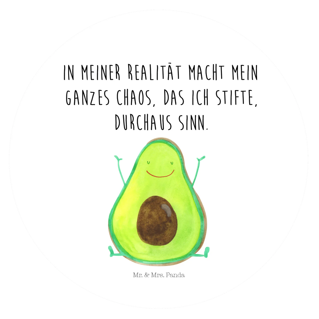 Rund Aufkleber Avocado Glücklich Sticker, Aufkleber, Etikett, Avocado, Veggie, Vegan, Gesund, Chaos