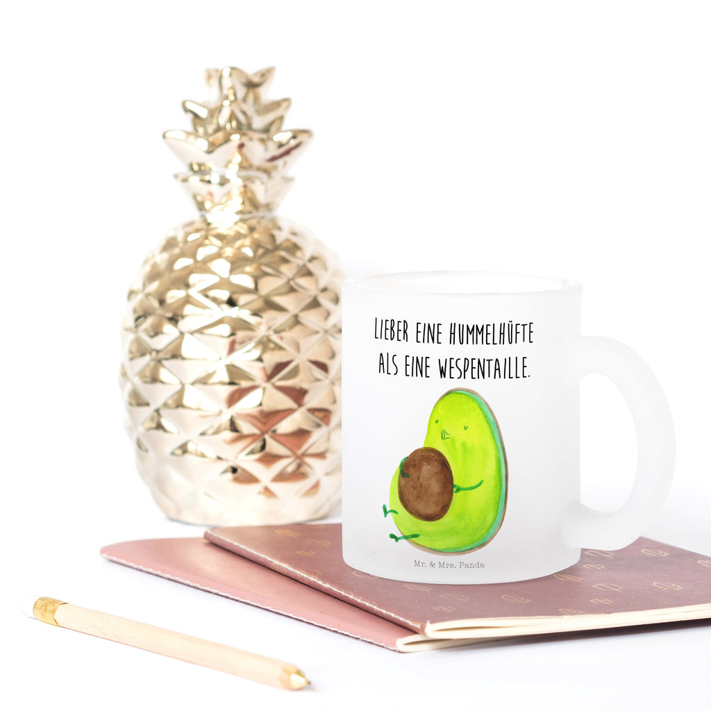 Teetasse Avocado pfeift Teetasse, Teeglas, Teebecher, Tasse mit Henkel, Tasse, Glas Teetasse, Teetasse aus Glas, Avocado, Veggie, Vegan, Gesund, Diät, Abnehmen, Ernährung, dick sein, Pummelfee