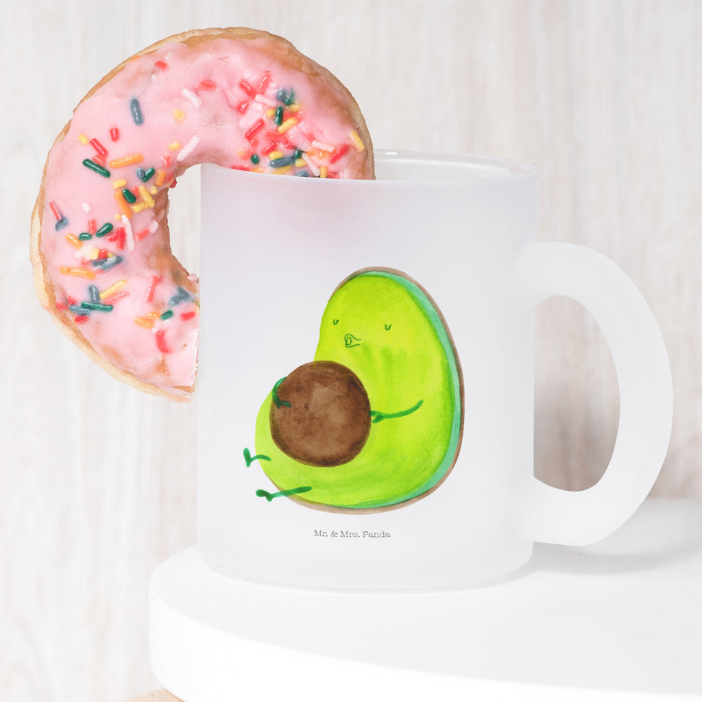 Teetasse Avocado pfeift Teetasse, Teeglas, Teebecher, Tasse mit Henkel, Tasse, Glas Teetasse, Teetasse aus Glas, Avocado, Veggie, Vegan, Gesund, Diät, Abnehmen, Ernährung, dick sein, Pummelfee