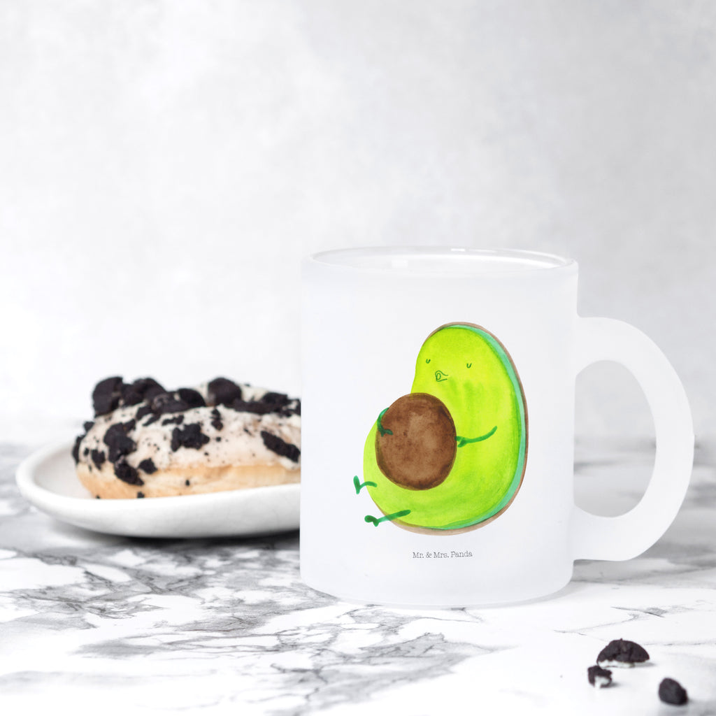 Teetasse Avocado pfeift Teetasse, Teeglas, Teebecher, Tasse mit Henkel, Tasse, Glas Teetasse, Teetasse aus Glas, Avocado, Veggie, Vegan, Gesund, Diät, Abnehmen, Ernährung, dick sein, Pummelfee