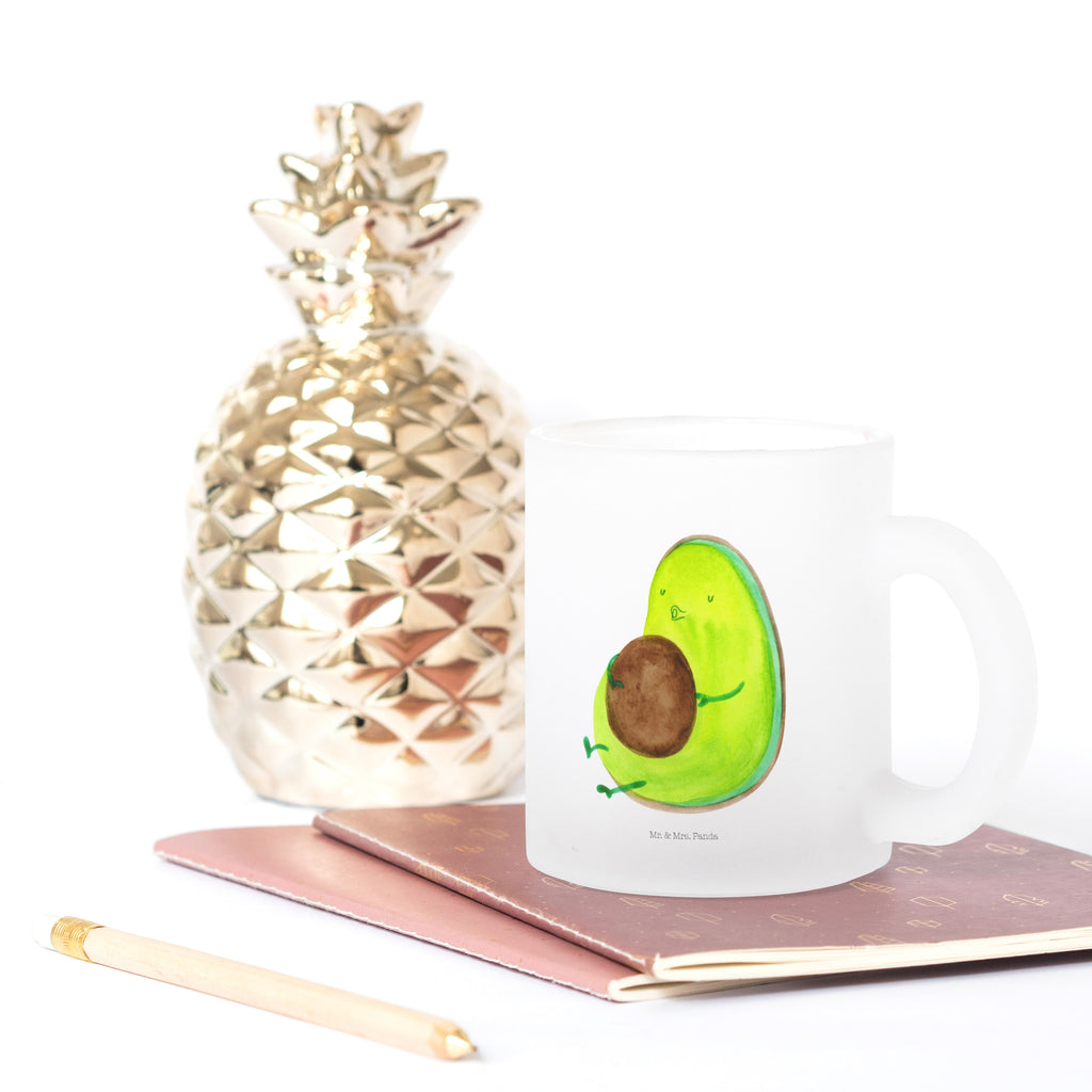 Teetasse Avocado pfeift Teetasse, Teeglas, Teebecher, Tasse mit Henkel, Tasse, Glas Teetasse, Teetasse aus Glas, Avocado, Veggie, Vegan, Gesund, Diät, Abnehmen, Ernährung, dick sein, Pummelfee