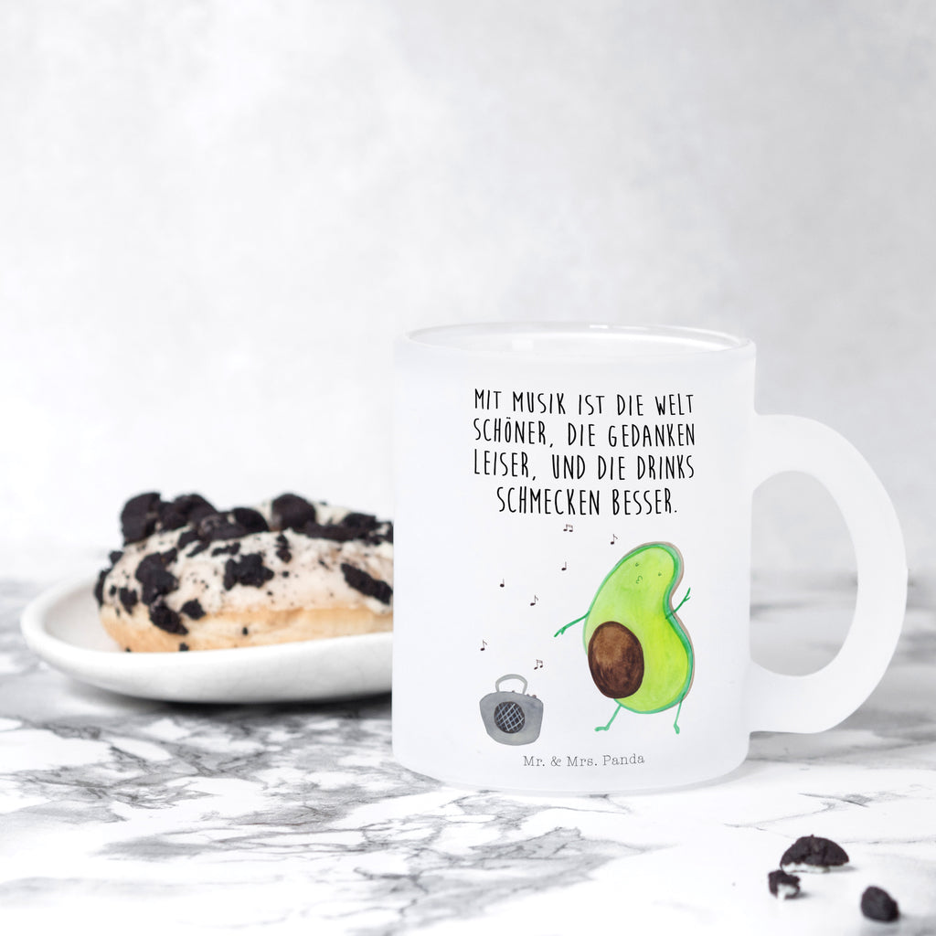 Teetasse Avocado tanzt Teetasse, Teeglas, Teebecher, Tasse mit Henkel, Tasse, Glas Teetasse, Teetasse aus Glas, Avocado, Veggie, Vegan, Gesund