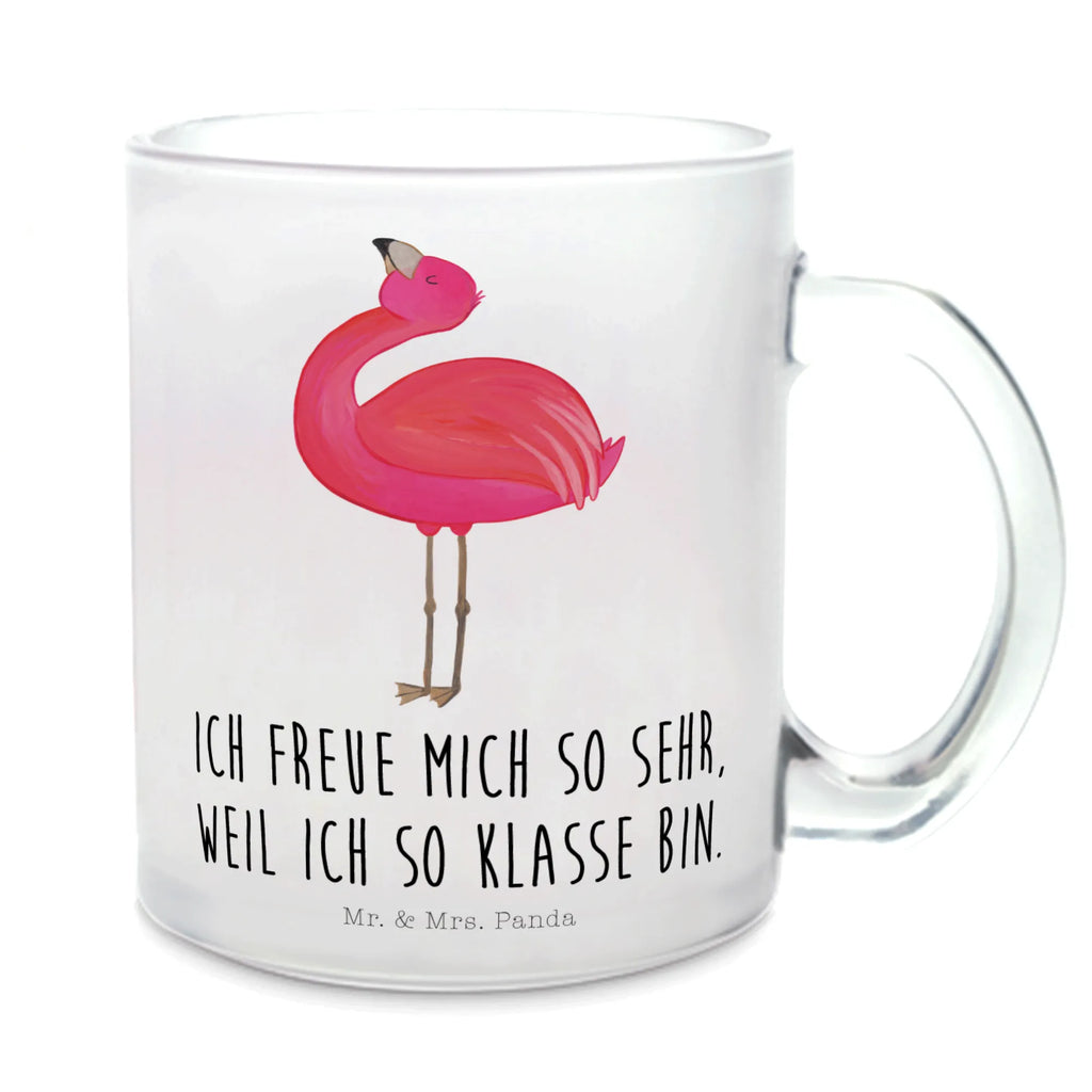 Teetasse Flamingo stolz Teetasse, Teeglas, Teebecher, Tasse mit Henkel, Tasse, Glas Teetasse, Teetasse aus Glas, Flamingo, stolz, Freude, Selbstliebe, Selbstakzeptanz, Freundin, beste Freundin, Tochter, Mama, Schwester