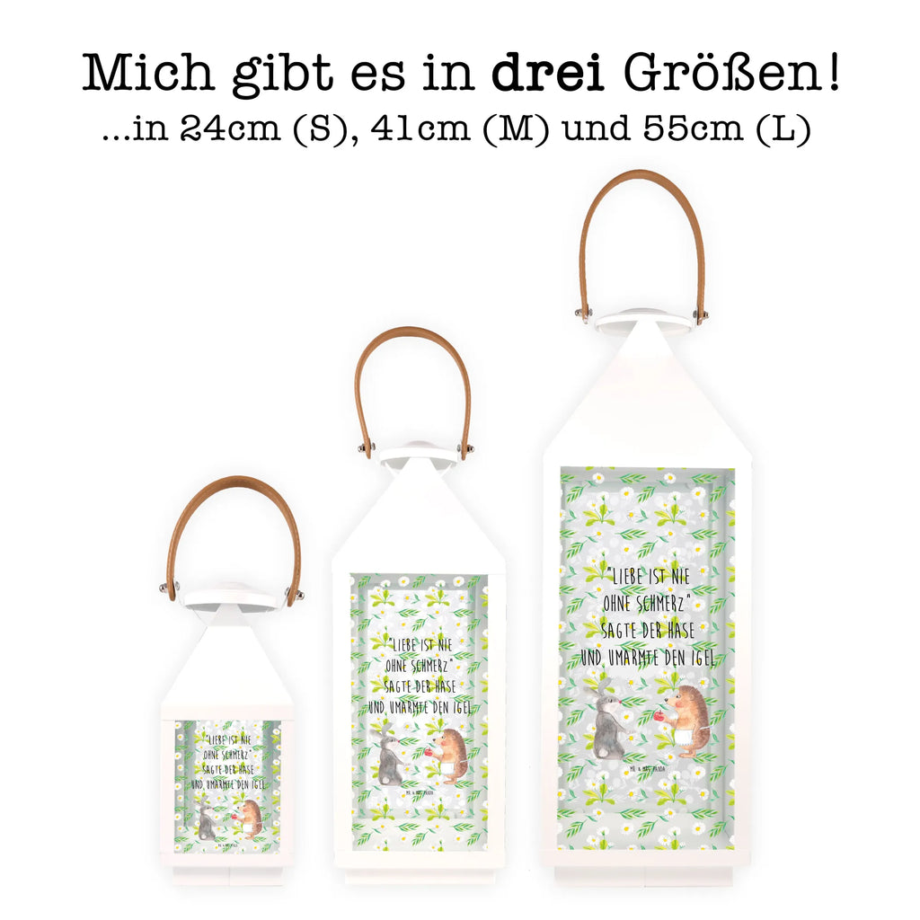 Deko Laterne Liebe ist nie ohne Schmerz Gartenlampe, Gartenleuchte, Gartendekoration, Gartenlicht, Laterne kleine Laternen, XXL Laternen, Laterne groß, Tiermotive, Gute Laune, lustige Sprüche, Tiere, Igel und Hase, Igel, Hase, Liebe Spruch, Liebeskummer Geschenk, Herzschmerz, Trösten, Trennungsschmerz, Spruch romantisch