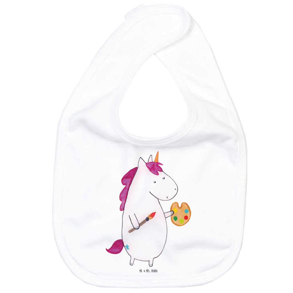 Organic Babylätzchen Einhorn Künstler Baby, Lätzchen, Spucktuch, Sabberlätzchen, Klettlätzchen, Babygeschenk, Baby Lätzchen, Geschenk für Geburt, Geschenk zur Geburt, Baby Spucktuch, Babyausstattung, Geschenkidee für Babyparty, Einhorn, Einhörner, Einhorn Deko, Pegasus, Unicorn, Englisch, Künstler, Artist, Malen, Zeichnen, Welt, Farbe, Stift, Pinsel, Geschenk, Maler