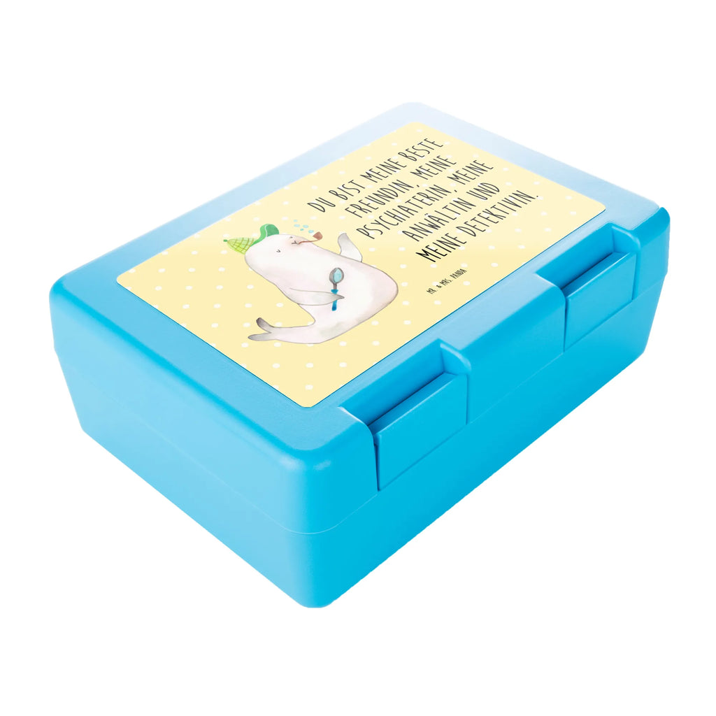 Brotdose Robbe Sherlock Brotbox, Snackbox, Lunch box, Butterbrotdose, Brotzeitbox, Tiermotive, Gute Laune, lustige Sprüche, Tiere