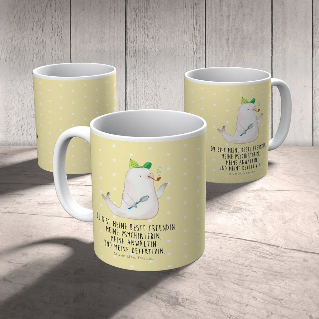 Kindertasse Robbe Sherlock Kindertasse, Kinder Tasse, Kunststoff Tasse, Kindergarten Tasse, Trinkbecher, Camping Becher, Kaffeetasse, Kunststoffbecher, Kindergartenbecher, Outdoorgeschirr, Kunststoffgeschirr, Reisebecher, Reisetasse, Kinderbecher, Bruchfeste Tasse, Bruchsichere Tasse, Plastik Tasse, Plastiktasse, Tiermotive, Gute Laune, lustige Sprüche, Tiere