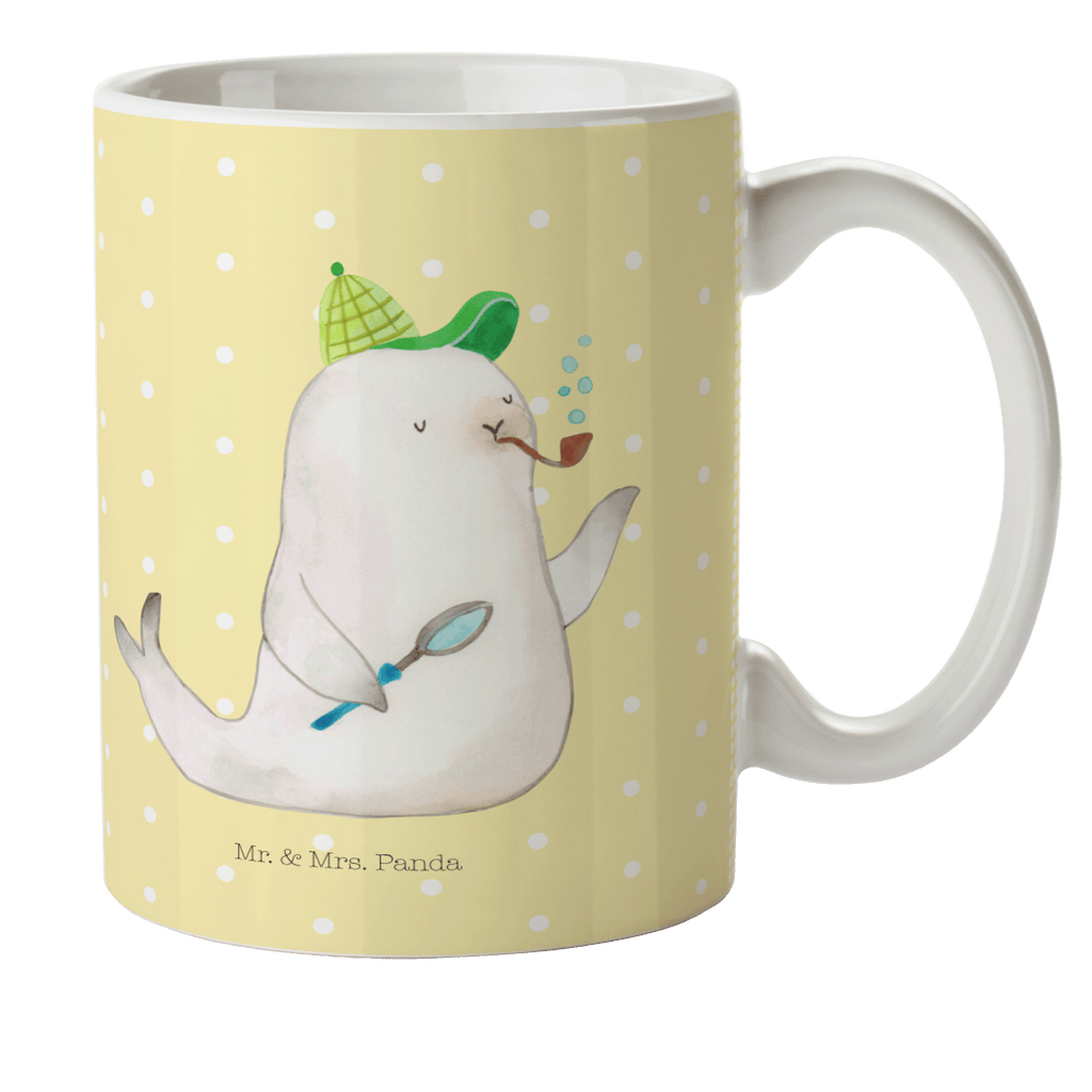 Kindertasse Robbe Sherlock Kindertasse, Kinder Tasse, Kunststoff Tasse, Kindergarten Tasse, Trinkbecher, Camping Becher, Kaffeetasse, Kunststoffbecher, Kindergartenbecher, Outdoorgeschirr, Kunststoffgeschirr, Reisebecher, Reisetasse, Kinderbecher, Bruchfeste Tasse, Bruchsichere Tasse, Plastik Tasse, Plastiktasse, Tiermotive, Gute Laune, lustige Sprüche, Tiere