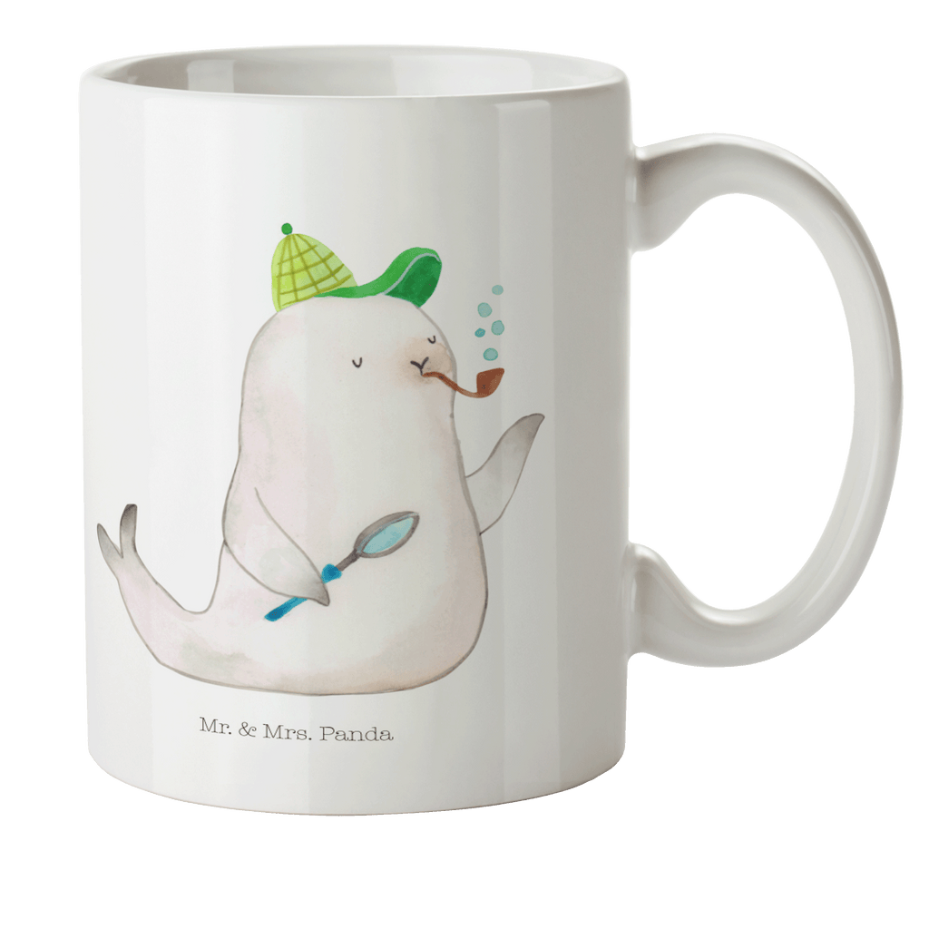 Kindertasse Robbe Sherlock Kindertasse, Kinder Tasse, Kunststoff Tasse, Kindergarten Tasse, Trinkbecher, Camping Becher, Kaffeetasse, Kunststoffbecher, Kindergartenbecher, Outdoorgeschirr, Kunststoffgeschirr, Reisebecher, Reisetasse, Kinderbecher, Bruchfeste Tasse, Bruchsichere Tasse, Plastik Tasse, Plastiktasse, Tiermotive, Gute Laune, lustige Sprüche, Tiere