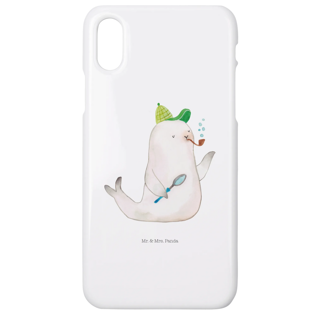 Handyhülle Robbe Sherlock Handyhülle, Handycover, Cover, Handy, Hülle, Iphone 10, Iphone X, Tiermotive, Gute Laune, lustige Sprüche, Tiere