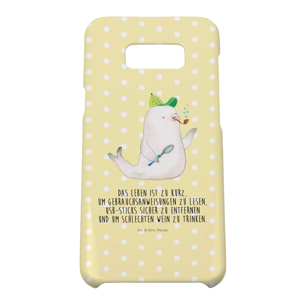 Handyhülle Robbe Sherlock Handyhülle, Handycover, Cover, Handy, Hülle, Iphone 10, Iphone X, Tiermotive, Gute Laune, lustige Sprüche, Tiere