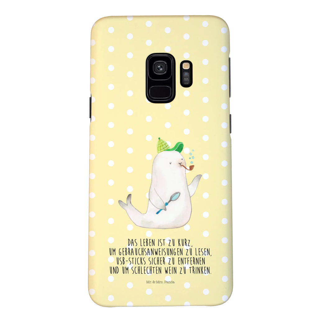 Handyhülle Robbe Sherlock Handyhülle, Handycover, Cover, Handy, Hülle, Iphone 10, Iphone X, Tiermotive, Gute Laune, lustige Sprüche, Tiere