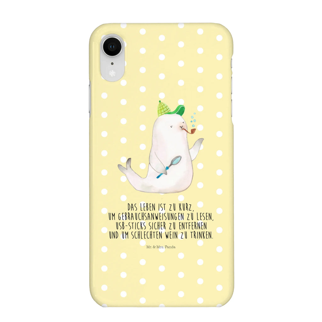 Handyhülle Robbe Sherlock Handyhülle, Handycover, Cover, Handy, Hülle, Iphone 10, Iphone X, Tiermotive, Gute Laune, lustige Sprüche, Tiere