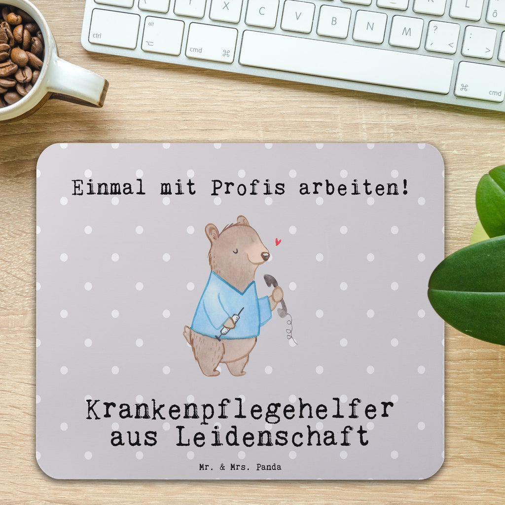 Mauspad Krankenpflegehelfer aus Leidenschaft Mousepad, Computer zubehör, Büroausstattung, PC Zubehör, Arbeitszimmer, Mauspad, Einzigartiges Mauspad, Designer Mauspad, Mausunterlage, Mauspad Büro, Beruf, Ausbildung, Jubiläum, Abschied, Rente, Kollege, Kollegin, Geschenk, Schenken, Arbeitskollege, Mitarbeiter, Firma, Danke, Dankeschön, Krankenpflegehelfer, Pflegehelfer, Pflegekraft