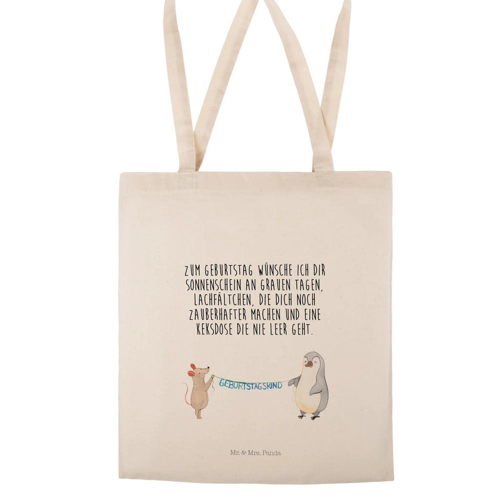 Tragetasche Maus Pinguin Geburtstag Beuteltasche, Beutel, Einkaufstasche, Jutebeutel, Stoffbeutel, Tasche, Shopper, Umhängetasche, Strandtasche, Schultertasche, Stofftasche, Tragetasche, Badetasche, Jutetasche, Einkaufstüte, Laptoptasche, Geburtstag, Geburtstagsgeschenk, Geschenk, Maus, Pinguin, Geburtstage, Happy Birthday, Geburtstagsfeier