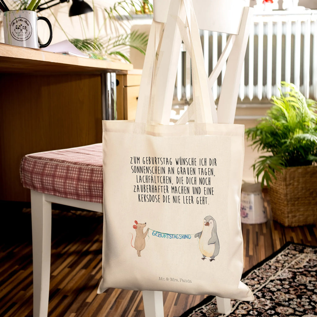 Tragetasche Maus Pinguin Geburtstag Beuteltasche, Beutel, Einkaufstasche, Jutebeutel, Stoffbeutel, Tasche, Shopper, Umhängetasche, Strandtasche, Schultertasche, Stofftasche, Tragetasche, Badetasche, Jutetasche, Einkaufstüte, Laptoptasche, Geburtstag, Geburtstagsgeschenk, Geschenk, Maus, Pinguin, Geburtstage, Happy Birthday, Geburtstagsfeier