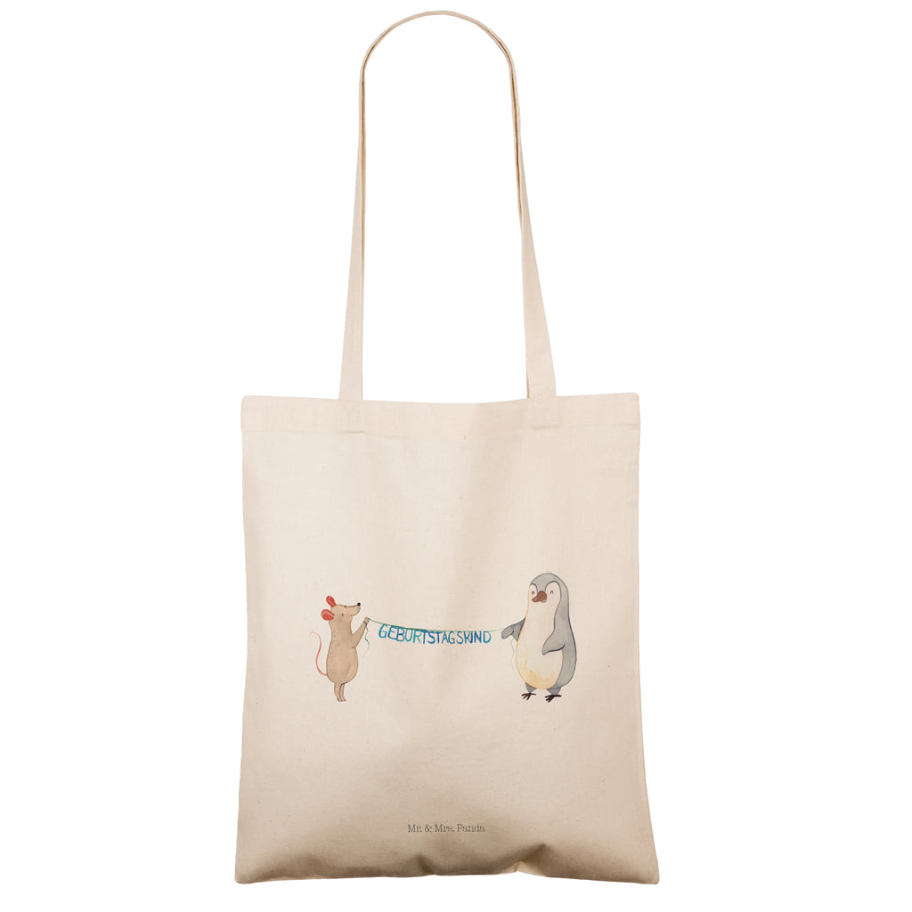 Tragetasche Maus Pinguin Geburtstag Beuteltasche, Beutel, Einkaufstasche, Jutebeutel, Stoffbeutel, Tasche, Shopper, Umhängetasche, Strandtasche, Schultertasche, Stofftasche, Tragetasche, Badetasche, Jutetasche, Einkaufstüte, Laptoptasche, Geburtstag, Geburtstagsgeschenk, Geschenk, Maus, Pinguin, Geburtstage, Happy Birthday, Geburtstagsfeier