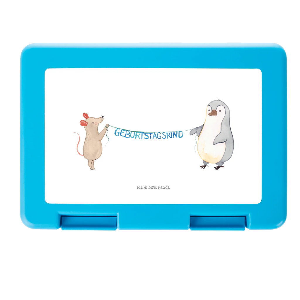 Brotdose Maus Pinguin Geburtstag Brotbox, Snackbox, Lunch box, Butterbrotdose, Brotzeitbox, Geburtstag, Geburtstagsgeschenk, Geschenk, Maus, Pinguin, Geburtstage, Happy Birthday, Geburtstagsfeier