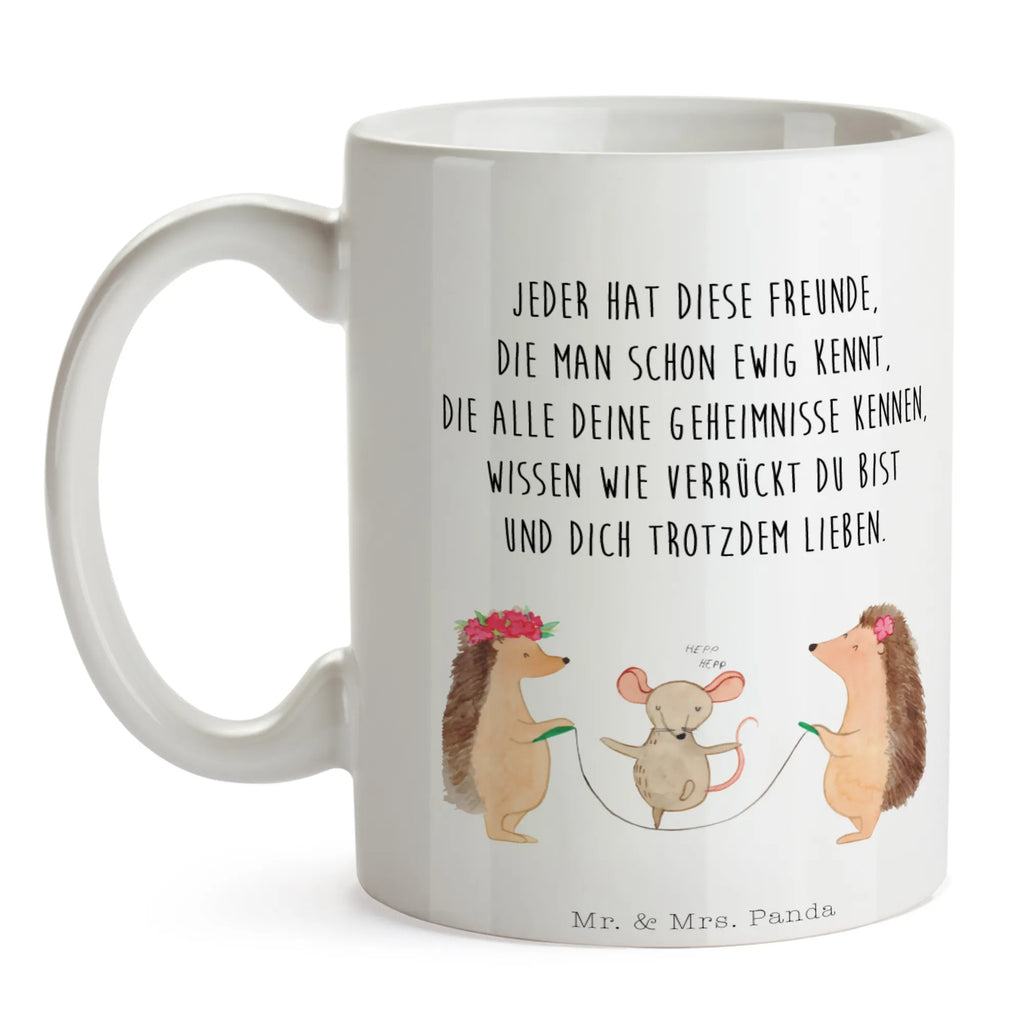 Tasse Igel Seilhüpfen Tasse, Kaffeetasse, Teetasse, Becher, Kaffeebecher, Teebecher, Keramiktasse, Porzellantasse, Büro Tasse, Geschenk Tasse, Tasse Sprüche, Tasse Motive, Kaffeetassen, Tasse bedrucken, Designer Tasse, Cappuccino Tassen, Schöne Teetassen, Tiermotive, Gute Laune, lustige Sprüche, Tiere, Igel, Maus, Seilspringen, Seilhüpfen, Kinder, Kindergarten