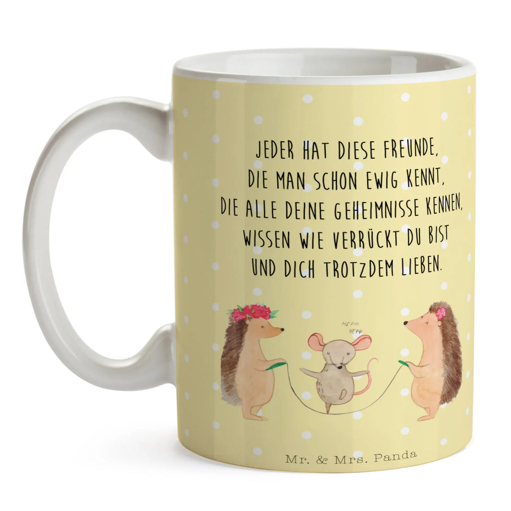 Tasse Igel Seilhüpfen Tasse, Kaffeetasse, Teetasse, Becher, Kaffeebecher, Teebecher, Keramiktasse, Porzellantasse, Büro Tasse, Geschenk Tasse, Tasse Sprüche, Tasse Motive, Kaffeetassen, Tasse bedrucken, Designer Tasse, Cappuccino Tassen, Schöne Teetassen, Tiermotive, Gute Laune, lustige Sprüche, Tiere, Igel, Maus, Seilspringen, Seilhüpfen, Kinder, Kindergarten