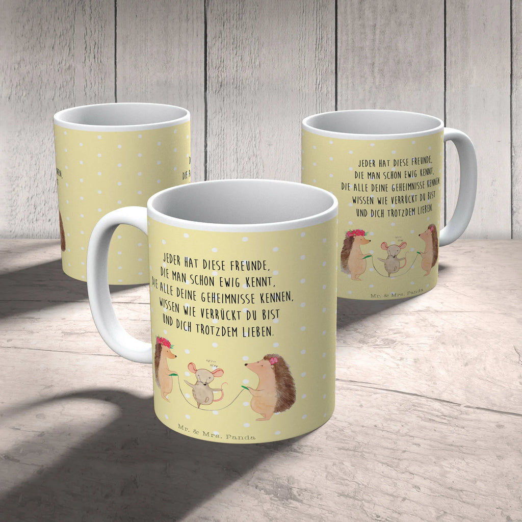 Tasse Igel Seilhüpfen Tasse, Kaffeetasse, Teetasse, Becher, Kaffeebecher, Teebecher, Keramiktasse, Porzellantasse, Büro Tasse, Geschenk Tasse, Tasse Sprüche, Tasse Motive, Kaffeetassen, Tasse bedrucken, Designer Tasse, Cappuccino Tassen, Schöne Teetassen, Tiermotive, Gute Laune, lustige Sprüche, Tiere, Igel, Maus, Seilspringen, Seilhüpfen, Kinder, Kindergarten