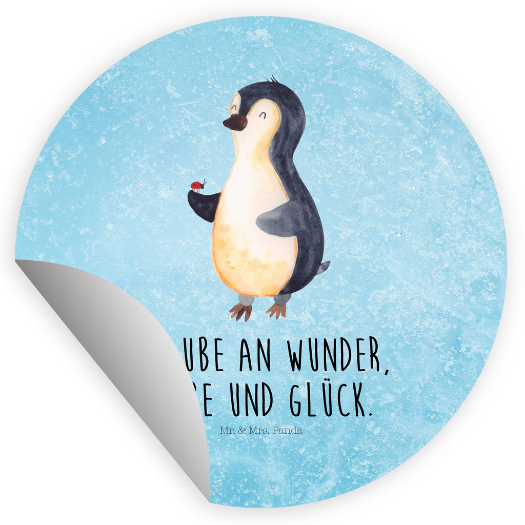 Rund Aufkleber Pinguin Marienkäfer Sticker, Aufkleber, Etikett, Kinder, rund, Pinguin, Pinguine, Marienkäfer, Liebe, Wunder, Glück, Freude, Lebensfreude