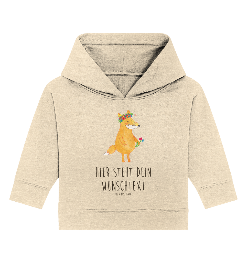 Personalisierter Baby Hoodie Fuchs Blumen Personalisierter Baby Hoodie, Baby Hoodie mit Namen, Babyhoodie Wunschtext, Fuchs, Füchse, Fox, Liebe, Freundin, Fuchsmädchen, Blumenmädchen, Freundinnen, Liebesbeweis, Blume, Blumen, Motivation, Freude, ich, mich, Selbstliebe