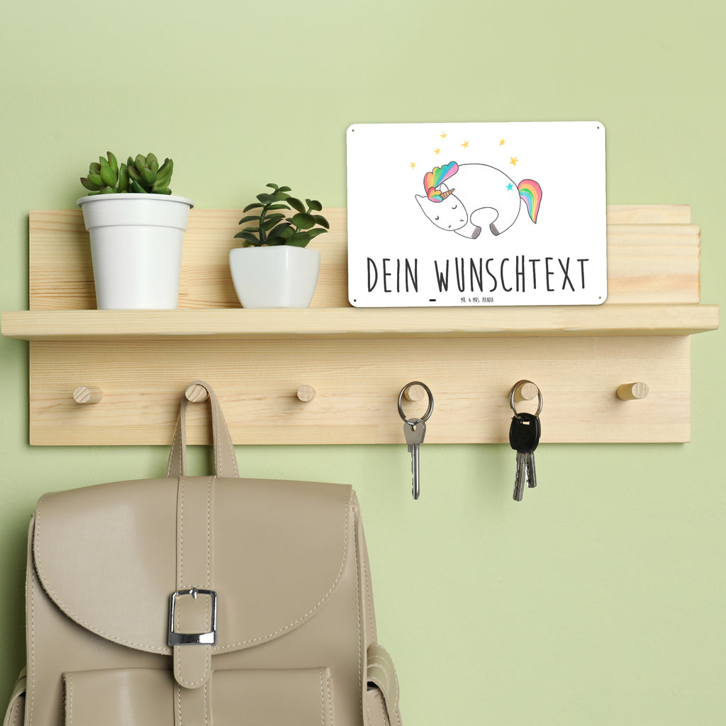 Personalisiertes Blechschild Einhorn Nacht Blechschild, Metallschild, Geschenk Schild, Schild, Magnet-Metall-Schild, Deko Schild, Wandschild, Wand-Dekoration, Türschild, Einhorn, Einhörner, Einhorn Deko, Pegasus, Unicorn, Träume, Traum, unicorn, Realität, Menschen, Geschenk, Ruhe, Freundin