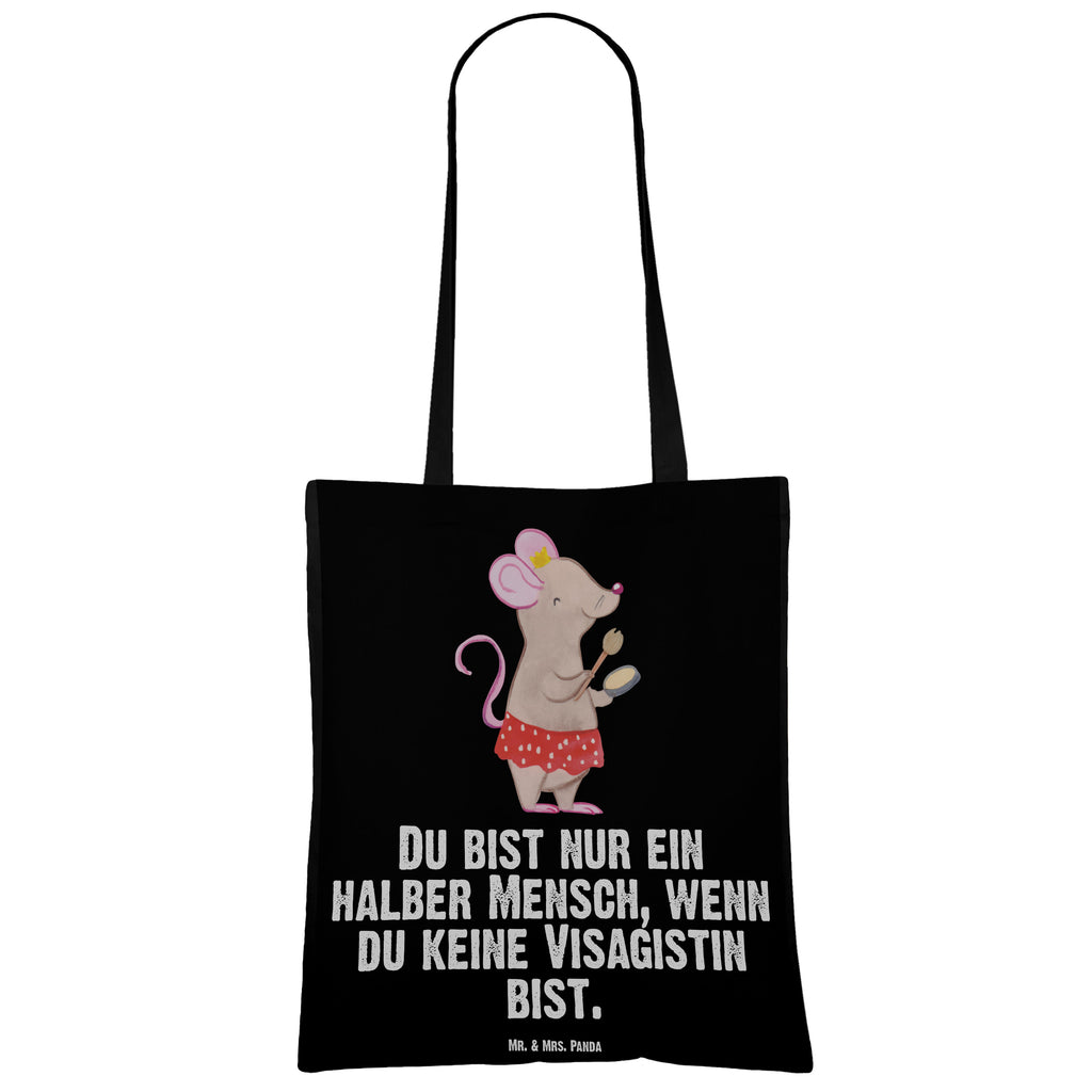 Tragetasche Visagistin mit Herz Beuteltasche, Beutel, Einkaufstasche, Jutebeutel, Stoffbeutel, Tasche, Shopper, Umhängetasche, Strandtasche, Schultertasche, Stofftasche, Tragetasche, Badetasche, Jutetasche, Einkaufstüte, Laptoptasche, Beruf, Ausbildung, Jubiläum, Abschied, Rente, Kollege, Kollegin, Geschenk, Schenken, Arbeitskollege, Mitarbeiter, Firma, Danke, Dankeschön, Kosmetikerin, Make Up Artist, Maskenbildnerin, Visagistin, Beauty Salon, Kosmetikstudio, Eröffnung