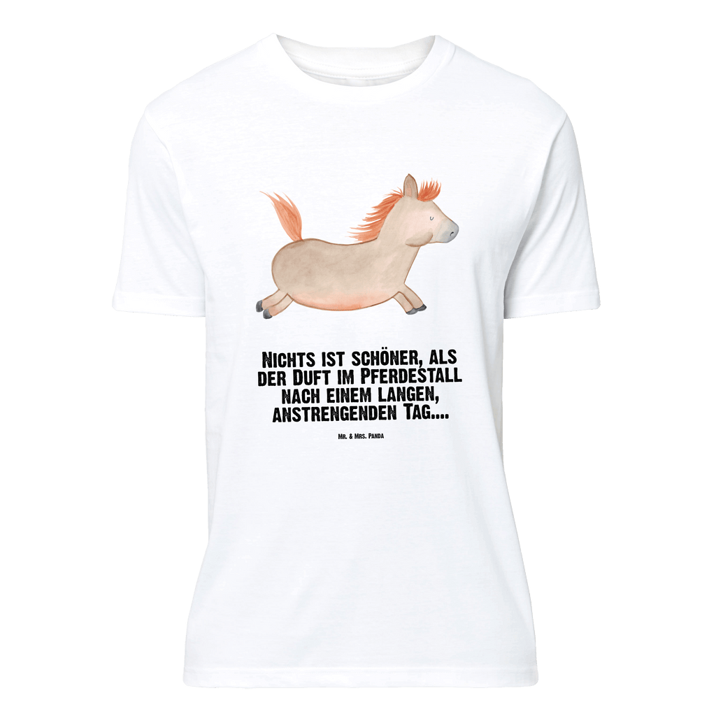 T-Shirt Standard Pferd springt T-Shirt, Shirt, Tshirt, Lustiges T-Shirt, T-Shirt mit Spruch, Party, Junggesellenabschied, Jubiläum, Geburstag, Herrn, Damen, Männer, Frauen, Schlafshirt, Nachthemd, Sprüche, Bauernhof, Hoftiere, Landwirt, Landwirtin, Pferd, Pony, Pferde, Stall, Pferdestall, ausreiten, reiten, Pferdebesitzer