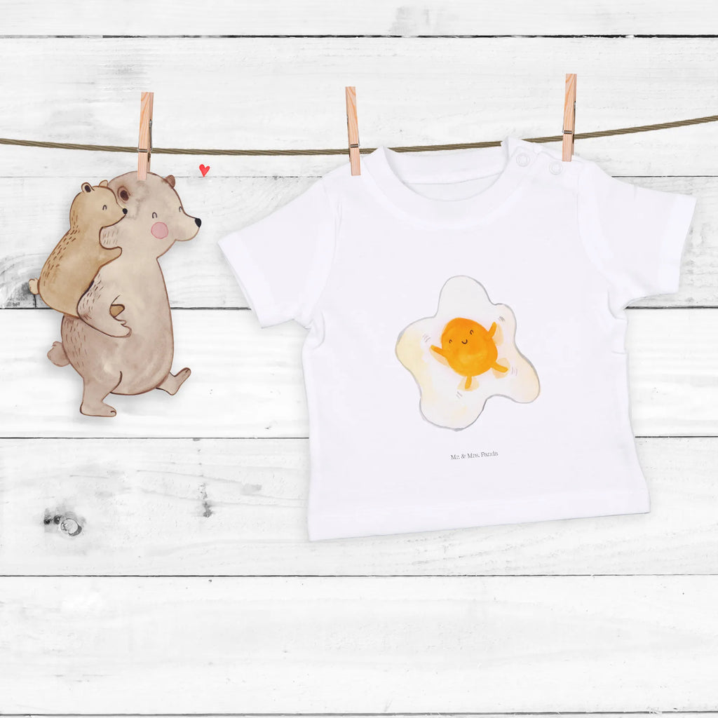 Organic Baby Shirt Spiegelei Ei Baby T-Shirt, Jungen Baby T-Shirt, Mädchen Baby T-Shirt, Shirt, Tiermotive, Gute Laune, lustige Sprüche, Tiere, Ei, Spiegelei, Schön, Tag, Glücklich, Liebe