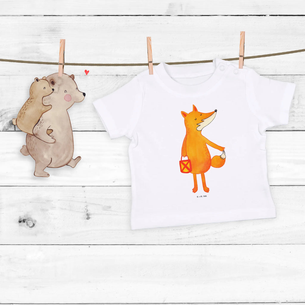 Organic Baby Shirt Fuchs Laterne Baby T-Shirt, Jungen Baby T-Shirt, Mädchen Baby T-Shirt, Shirt, Fuchs, Füchse, Spruch trösten, Liebeskummer Spruch, Laterne, Sankt Martin, Laternenumzug, Aufmuntern, Cäsar Otto Hugo Flaischlen