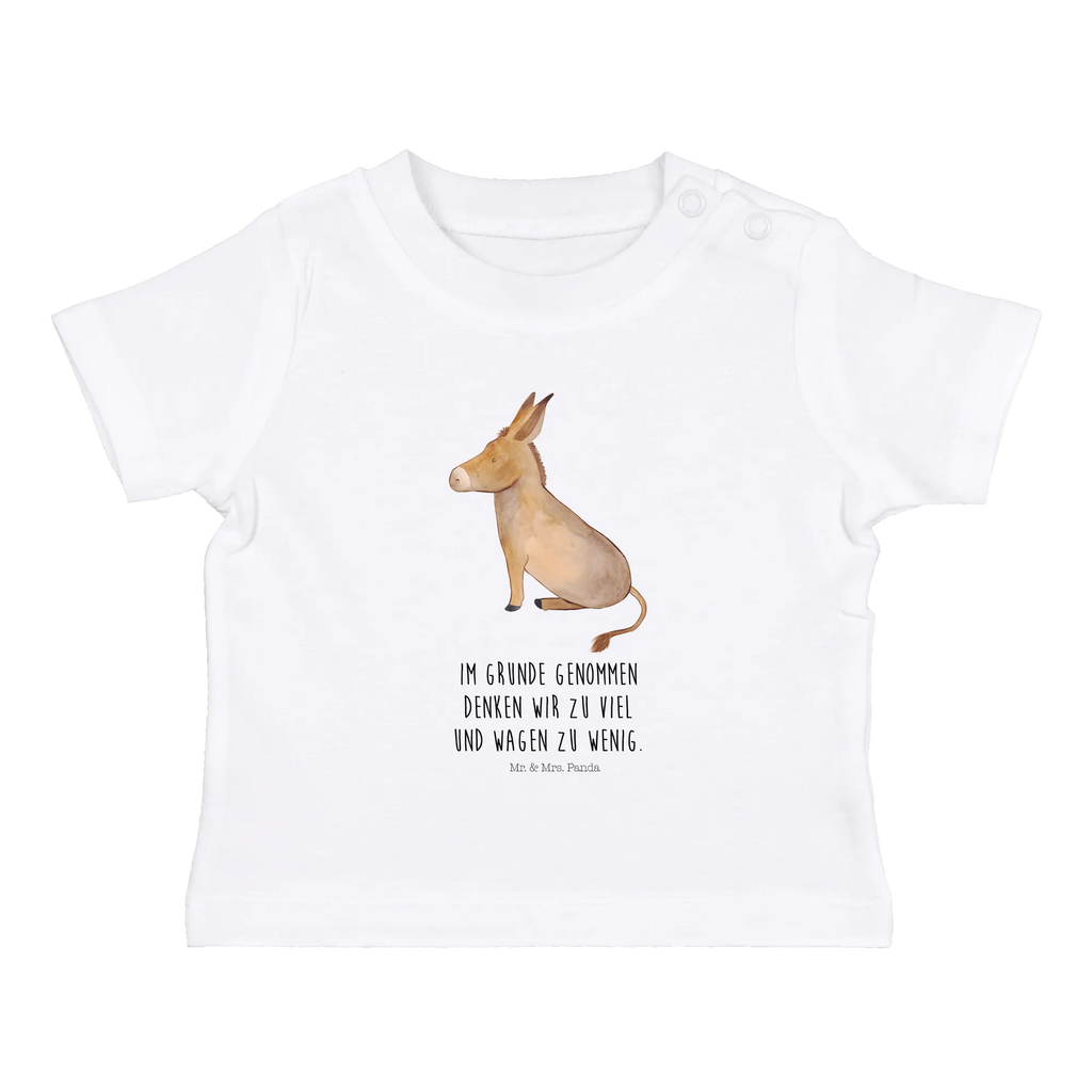 Organic Baby Shirt Esel Baby T-Shirt, Jungen Baby T-Shirt, Mädchen Baby T-Shirt, Shirt, Tiermotive, Gute Laune, lustige Sprüche, Tiere, Esel, Weisheit, Lebensmut, Lebensglück, Ziel, Lebensziel, Mut, erfolg, tapferkeit, positive gedanken, zuversicht