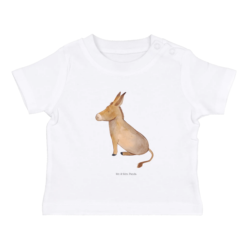 Organic Baby Shirt Esel Baby T-Shirt, Jungen Baby T-Shirt, Mädchen Baby T-Shirt, Shirt, Tiermotive, Gute Laune, lustige Sprüche, Tiere, Esel, Weisheit, Lebensmut, Lebensglück, Ziel, Lebensziel, Mut, erfolg, tapferkeit, positive gedanken, zuversicht