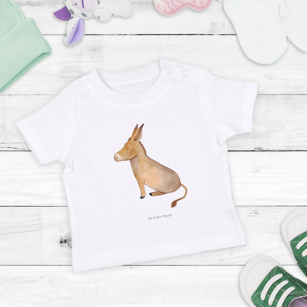 Organic Baby Shirt Esel Baby T-Shirt, Jungen Baby T-Shirt, Mädchen Baby T-Shirt, Shirt, Tiermotive, Gute Laune, lustige Sprüche, Tiere, Esel, Weisheit, Lebensmut, Lebensglück, Ziel, Lebensziel, Mut, erfolg, tapferkeit, positive gedanken, zuversicht