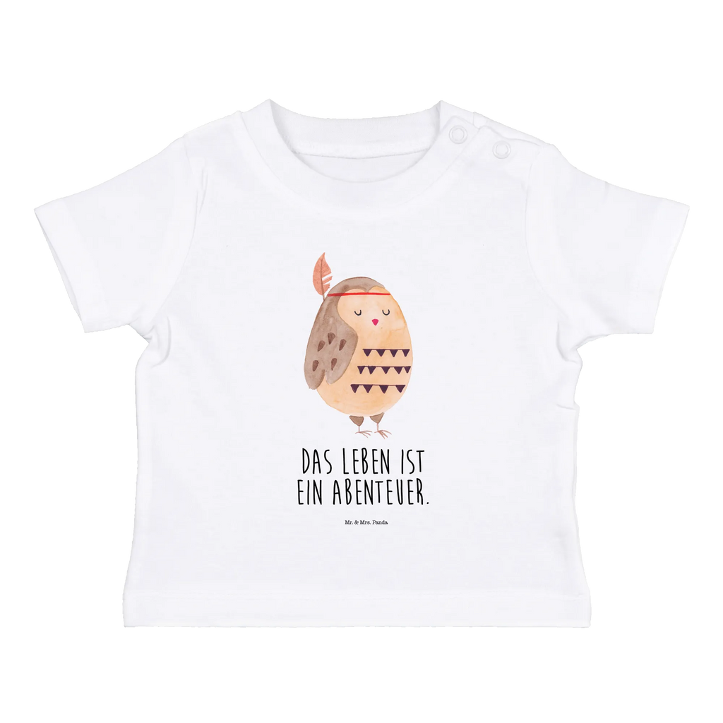 Organic Baby Shirt Eule Federschmuck Baby T-Shirt, Jungen Baby T-Shirt, Mädchen Baby T-Shirt, Shirt, Eule, Eule Deko, Owl, Das Leben ist ein Abenteuer, Reisespruch, Federschmuck, Dekoration