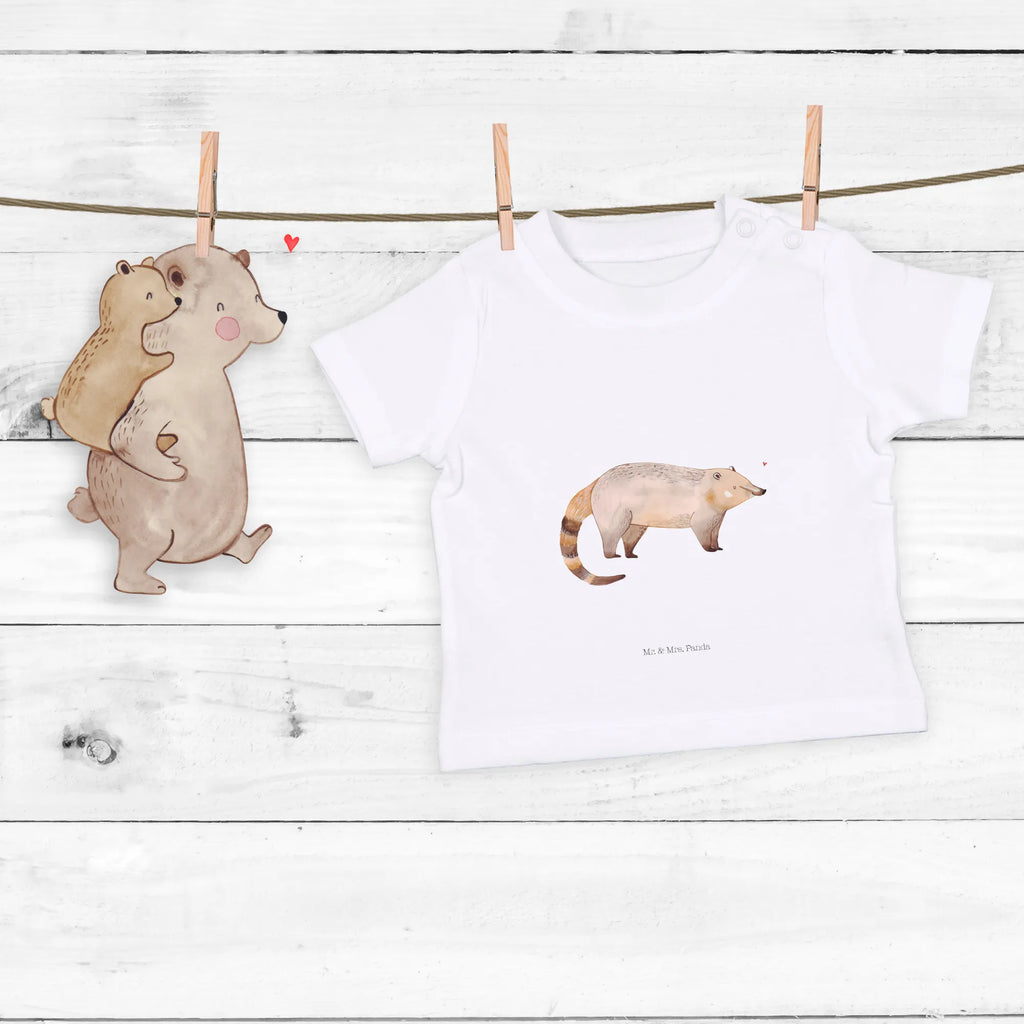 Organic Baby Shirt Nasenbaer Baby T-Shirt, Jungen Baby T-Shirt, Mädchen Baby T-Shirt, Shirt, Tiermotive, Gute Laune, lustige Sprüche, Tiere, Nasenbär, Nasenbären, Rüsselbär, Bär