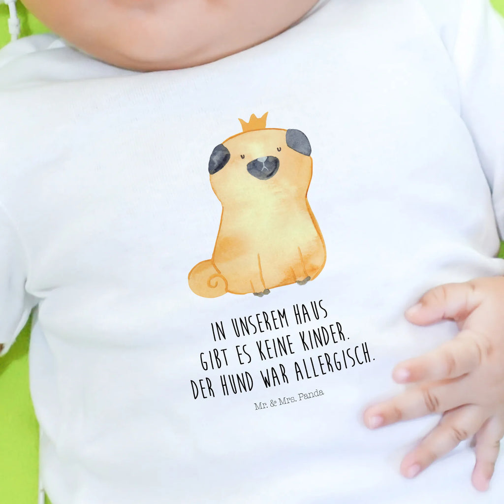 Organic Baby Shirt Mops Krone Baby T-Shirt, Jungen Baby T-Shirt, Mädchen Baby T-Shirt, Shirt, Hund, Hundemotiv, Haustier, Hunderasse, Tierliebhaber, Hundebesitzer, Sprüche, Mops, allergisch, kinderlos, Hausregel, Hundebesitzer. Spruch, lustig