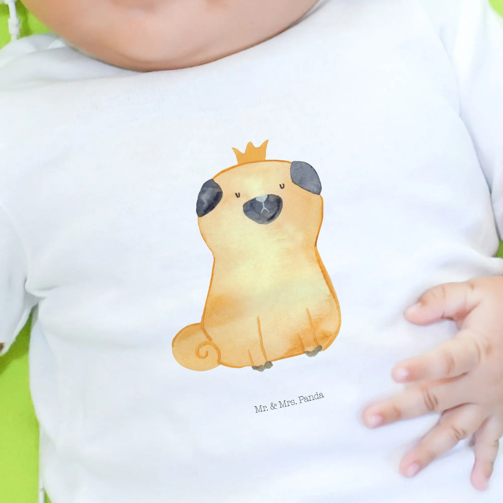 Organic Baby Shirt Mops Krone Baby T-Shirt, Jungen Baby T-Shirt, Mädchen Baby T-Shirt, Shirt, Hund, Hundemotiv, Haustier, Hunderasse, Tierliebhaber, Hundebesitzer, Sprüche, Mops, allergisch, kinderlos, Hausregel, Hundebesitzer. Spruch, lustig