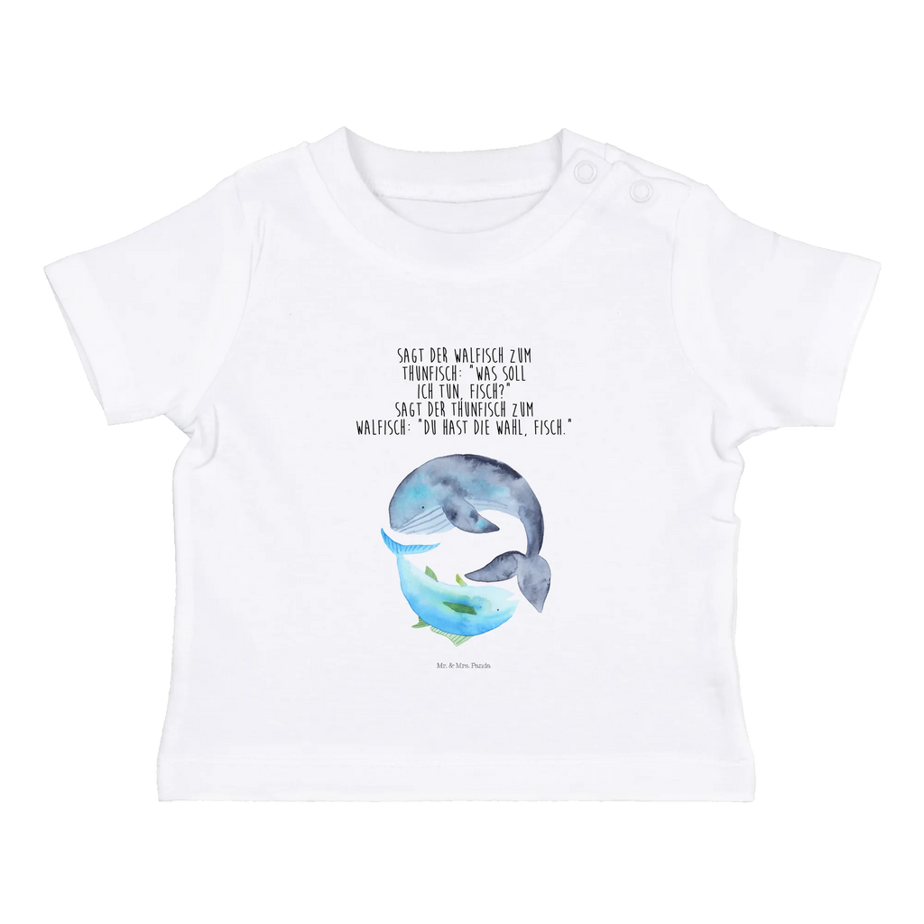 Organic Baby Shirt Walfisch Thunfisch Baby T-Shirt, Jungen Baby T-Shirt, Mädchen Baby T-Shirt, Shirt, Tiermotive, Gute Laune, lustige Sprüche, Tiere, Wal, Wahl, Tunfisch, Wortwitz lustig, Spruch lustig, Flachwitz, Witz, Spruch des Tages, Flachwitz Geschenk