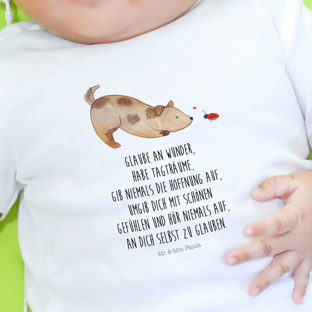 Organic Baby Shirt Hund Marienkäfer Baby T-Shirt, Jungen Baby T-Shirt, Mädchen Baby T-Shirt, Shirt, Hund, Hundemotiv, Haustier, Hunderasse, Tierliebhaber, Hundebesitzer, Sprüche, Hunde, Hundespruch, Marienkäfer, Mischling, Mischlinghund