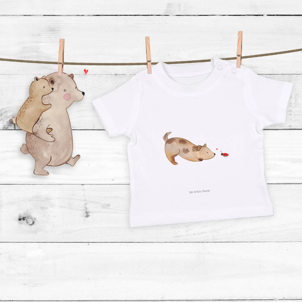 Organic Baby Shirt Hund Marienkäfer Baby T-Shirt, Jungen Baby T-Shirt, Mädchen Baby T-Shirt, Shirt, Hund, Hundemotiv, Haustier, Hunderasse, Tierliebhaber, Hundebesitzer, Sprüche, Hunde, Hundespruch, Marienkäfer, Mischling, Mischlinghund