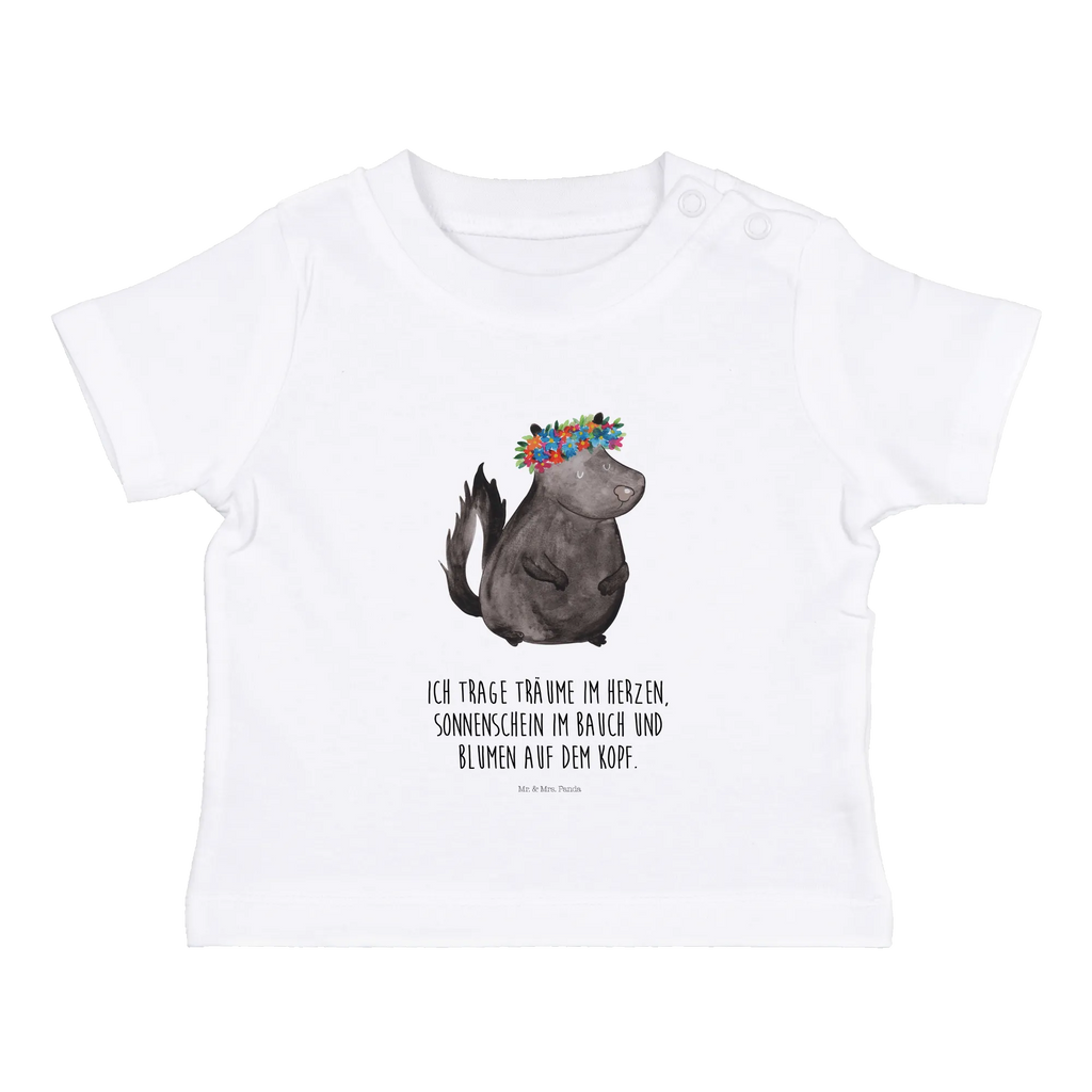 Organic Baby Shirt Stinktier Mädchen Baby T-Shirt, Jungen Baby T-Shirt, Mädchen Baby T-Shirt, Shirt, Stinktier, Skunk, Wildtier, Raubtier, Stinker, Stinki, Yoga, Namaste