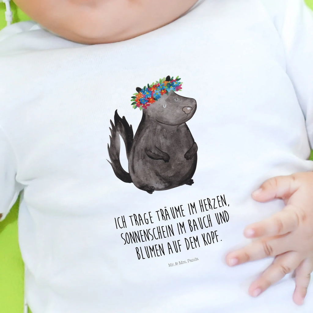 Organic Baby Shirt Stinktier Mädchen Baby T-Shirt, Jungen Baby T-Shirt, Mädchen Baby T-Shirt, Shirt, Stinktier, Skunk, Wildtier, Raubtier, Stinker, Stinki, Yoga, Namaste