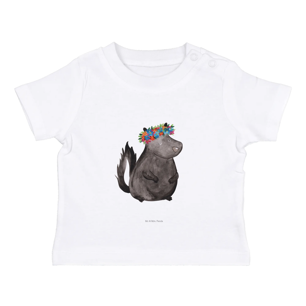 Organic Baby Shirt Stinktier Mädchen Baby T-Shirt, Jungen Baby T-Shirt, Mädchen Baby T-Shirt, Shirt, Stinktier, Skunk, Wildtier, Raubtier, Stinker, Stinki, Yoga, Namaste