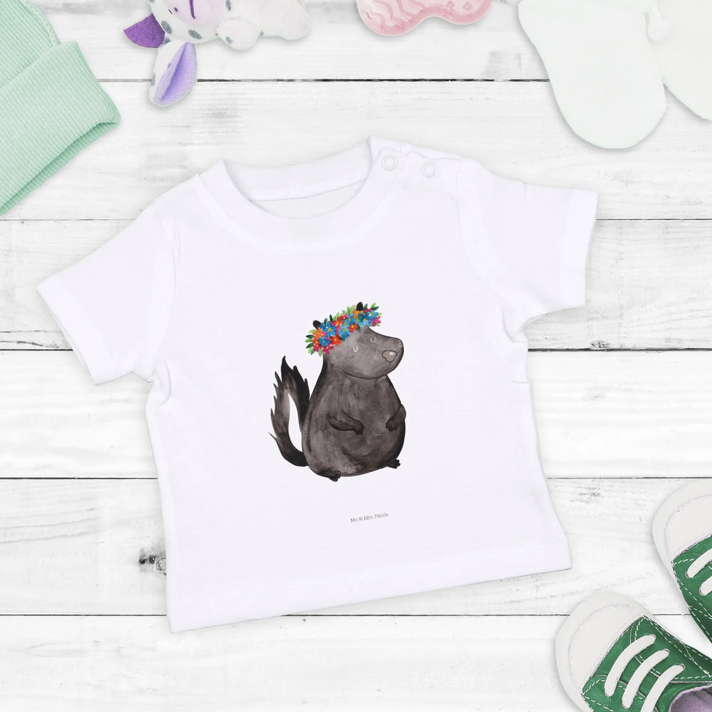 Organic Baby Shirt Stinktier Mädchen Baby T-Shirt, Jungen Baby T-Shirt, Mädchen Baby T-Shirt, Shirt, Stinktier, Skunk, Wildtier, Raubtier, Stinker, Stinki, Yoga, Namaste